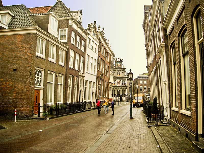 An old street in Hoorn, The Netherlands