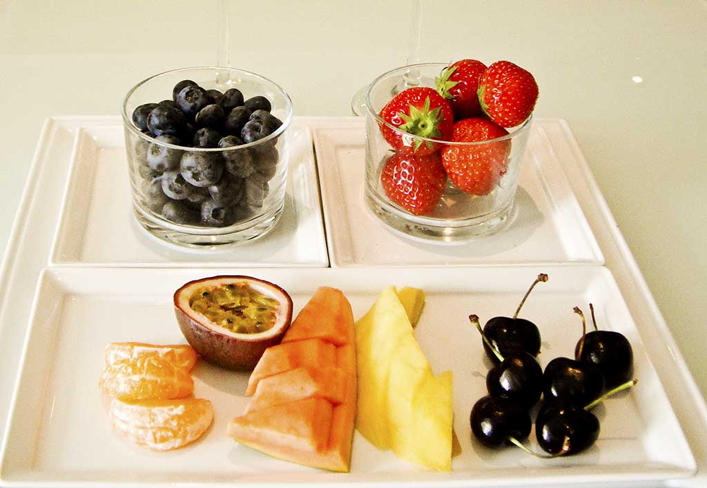 Plate of fruit on Seabourn