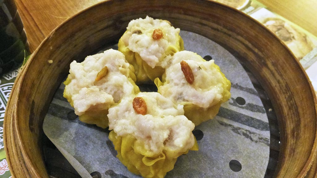 Shrimp dumplings in Hong Kong