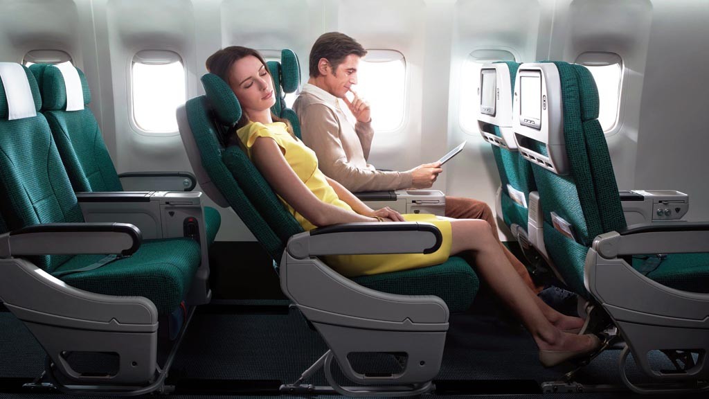 Cathay Pacific premium economy seat