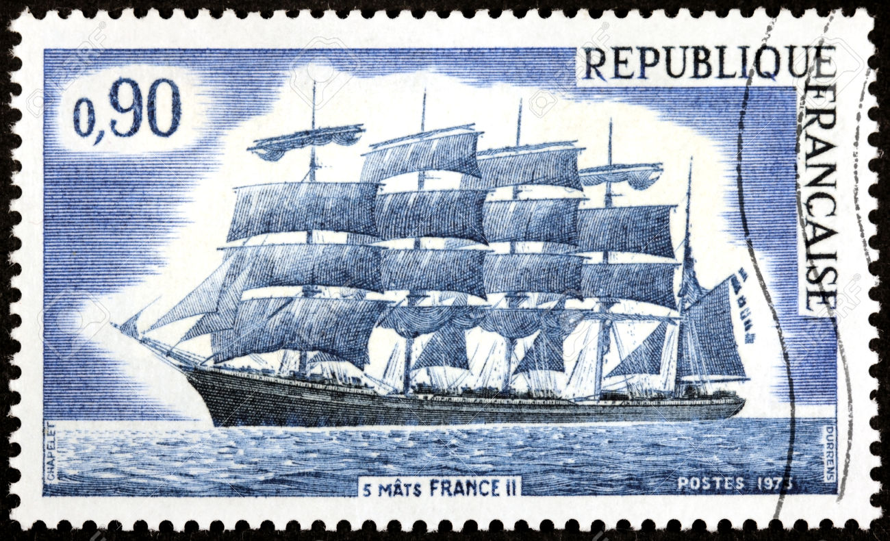 Vintage sail Ship Rubber Stamp P41 
