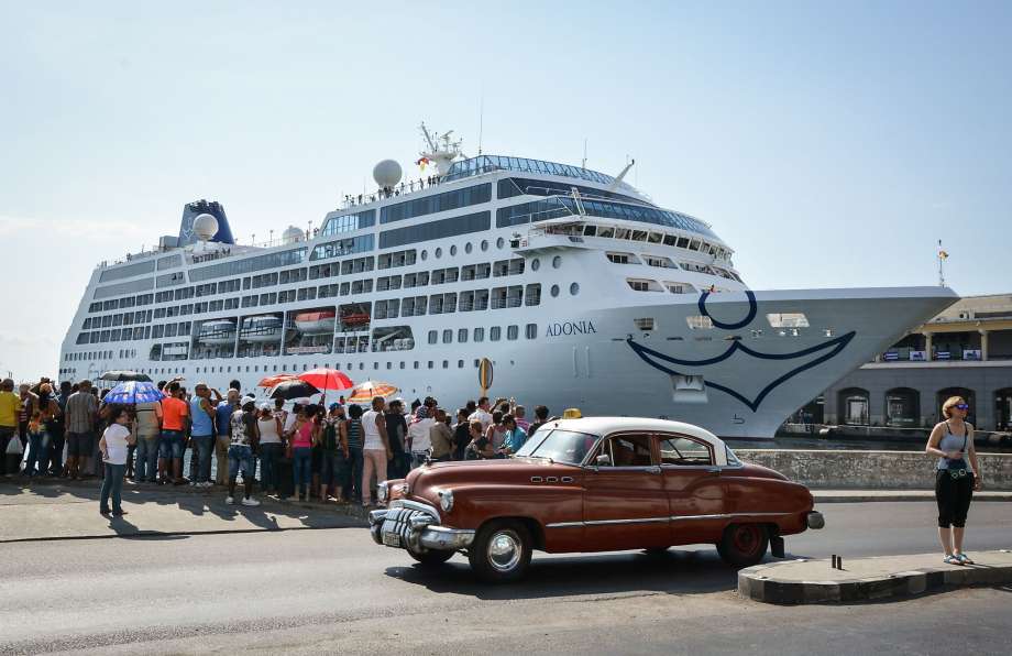 Ship docked in Havana