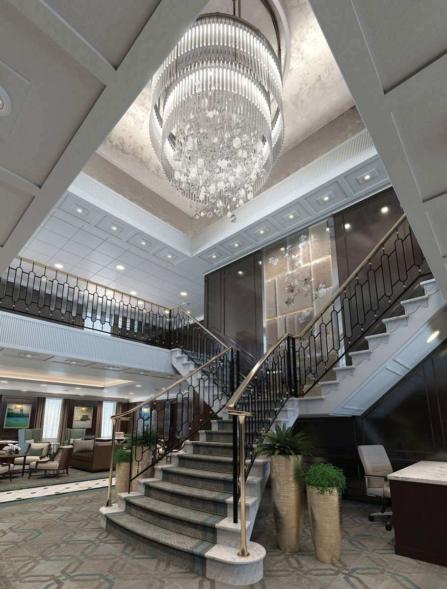Oceania cruise ship staircase